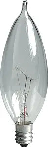 GE 48396-2 15-Watt Crystal Clear Bent Tip Bulbs