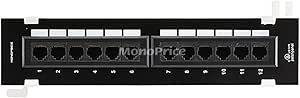 Monoprice 7304 Cat6 Mini Patch Panel 12 Port Vertical