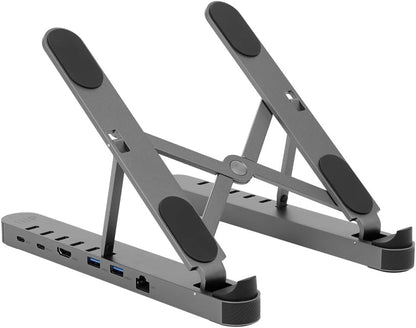Monoprice 6-in-1 Portable Folding Laptop Stand USB-C Dock