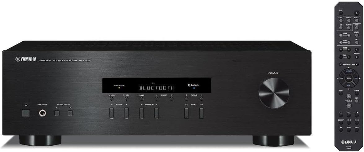 Yamaha R-S202 Stereo Receiver with Bluetooth & Speaker Wire