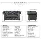 Lexicon 194840110002 Davisville 3-Piece Gray Living Room Set