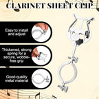 BOXOB Clarinet Flip Folder Set with Spare Sheet Music Sleeves