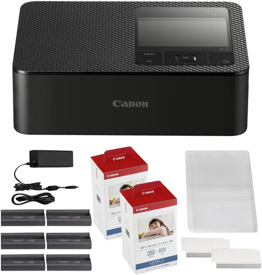 Canon CP1500 SELPHY Compact Photo Printer KP-108IN Bundle