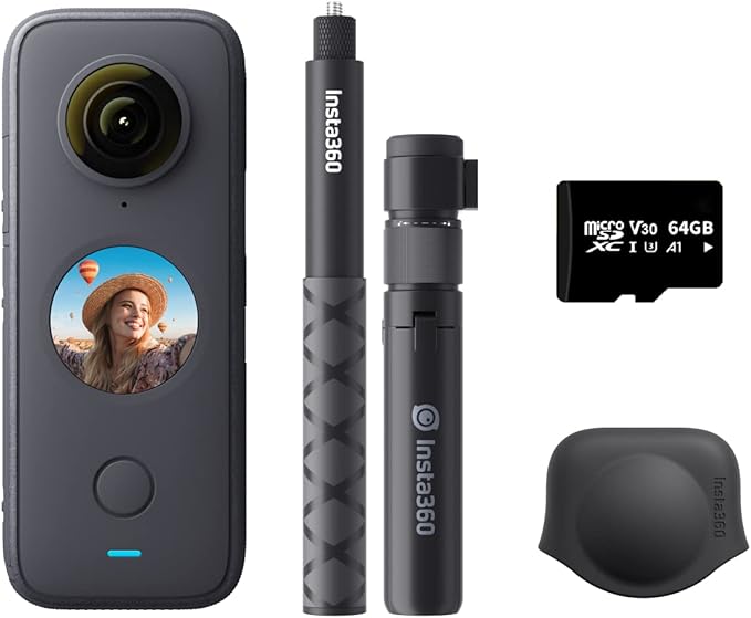 Insta360 ONE X2 5.7K 360 Waterproof Action Camera Bundle