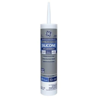 GE 2795576 All Purpose Silicone Caulk Clear 12-Pack