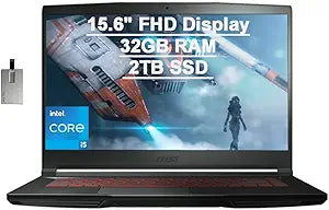 MSI GF63 Thin Gaming Laptop: i5, 32GB RAM, 2TB SSD