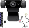 Logitech C922 Pro Stream Webcam Bundle with USB Hub