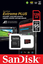 SanDisk SDSQXWG-128G-ANCMA 128GB Extreme Plus MicroSD Card