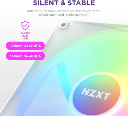 NZXT RF-C12SF-W1 - F120 RGB Core - 120mm White Case Fan