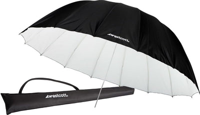 Westcott 4634 7-Feet Parabolic Umbrella White/Black