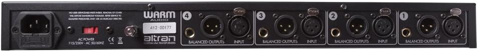 Warm Audio WA-412 4-Channel Microphone Preamp with DI