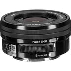 Sony E PZ 16-50mm OSS Lens Bundle: SELP1650, Filters, Backpack, 64GB (Renewed)