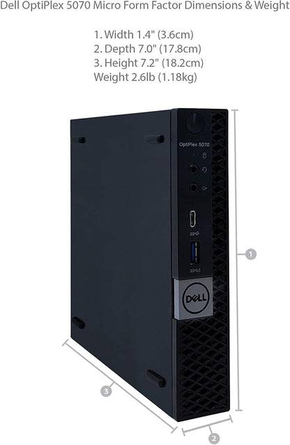 Dell DELL Optiplex 5070 Micro i5 16GB 512GB SSD Win 11 Pro Renewed