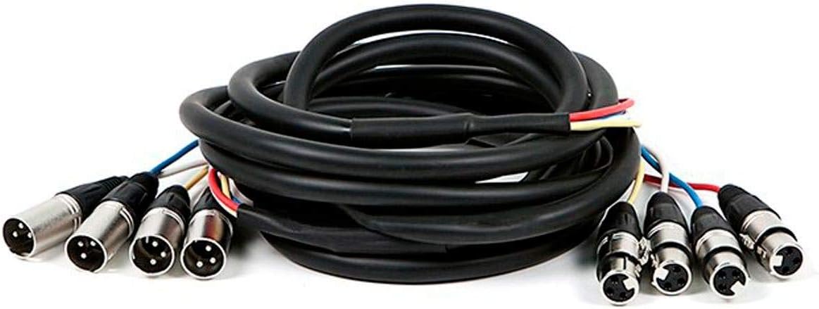 Monoprice 108764 4-Channel XLR Male to Female Snake Cable 3ft