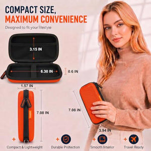 DSDFPFG Hard Shell Zipper Case for Portable Drives and Gadgets