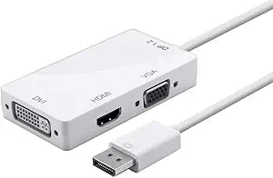 Monoprice 112800 DisplayPort to 4K HDMI/DVI/VGA Adapter — main product image