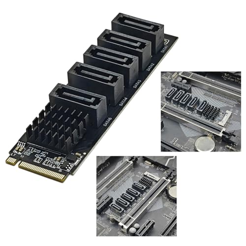 JIAPIKA JMB585 PCIe NVMe to Five-Port SATA 3.0 Adapter Card — main product image