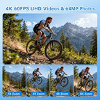 Xoieod 4K 60FPS Waterproof Action Camera with Stabilization