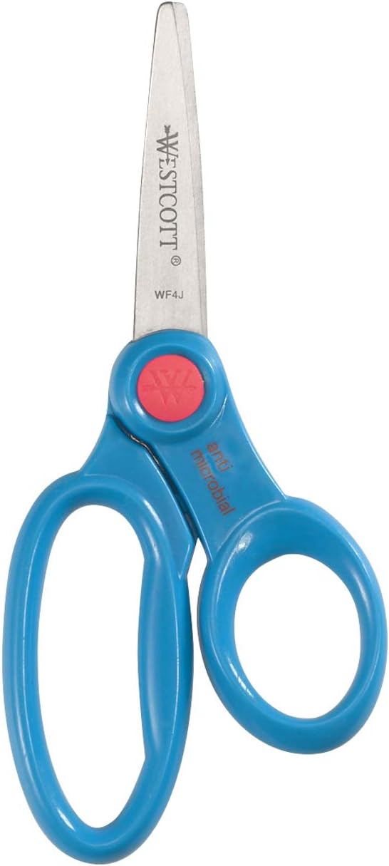 Westcott 14872 5" Pointed Kids Safety Scissors 12-Pack