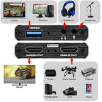 Capture Card Nintendo Switch, 4K HDMI Video Capture Card, 1080P 60FPS, HDMI to USB 3.0 Capture Card for Streaming Work with Camera/Xbox/PS4/PS5/PC/OBS