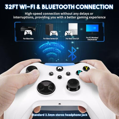 Xexvyrin Wireless White Xbox-Compatible Controller with Macros