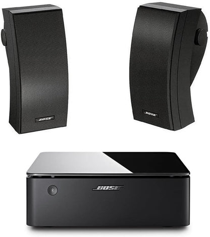 Bose 251 Outdoor Speakers - Black Pair + Music Amplifier
