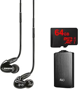 Shure E1SUSE315K Sound Isolating Earphones FiiO Bundle