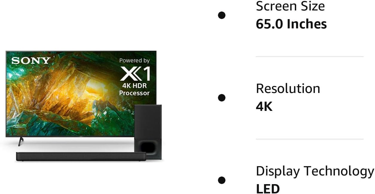 Sony X800H 65" 4K UHD Smart TV & Soundbar