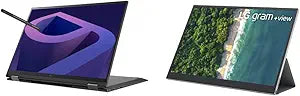 LG 16T90Q Gram 2-in-1 Tablet Laptop + Gram+View Monitor