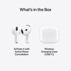 Apple MXP93LL/A AirPods 4 Wireless Earbuds ANC
