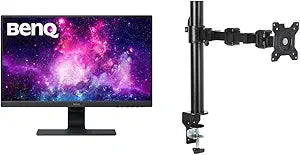 BenQ GW2480 24" IPS Monitor with AmazonBasics Stand