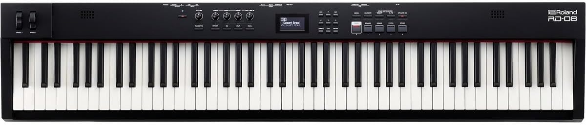 Roland RD 8 Stage Piano 88-Note Weighted-Action PHA-4 Keyboard & Bundle