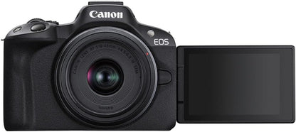 Canon R50 EOS Mirrorless Camera 18-45mm Lens Kit (Renewed)