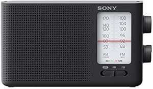 Sony ICF-19 Portable FM/AM Radio - Battery Powered, Black