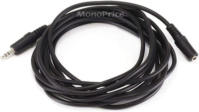 Monoprice 100649 3.5mm Audio Stereo Extension Cable - 12ft, Black