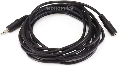 Monoprice 100649 3.5mm Audio Stereo Extension Cable - 12ft, Black