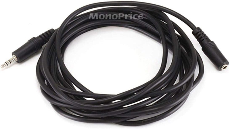 Monoprice 100649 3.5mm Audio Stereo Extension Cable - 12ft, Black — main product image