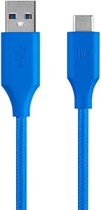Monoprice 115083 Palette USB-C to USB-A Cable 3ft Blue — main product image