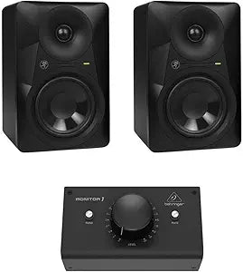 Mackie MR524 Studio Monitor Pair + Behringer Controller