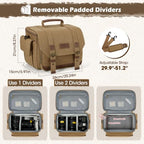 RAINSMORE Canvas Camera Sling Bag with Rain Cover