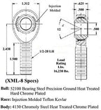 QSC QSC 1/2 X 1/2-20 Chromoly 4-Link Rod End Kit