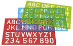 Westcott E-10600 00 Letters and Numbers Stencil - Assorted Colours