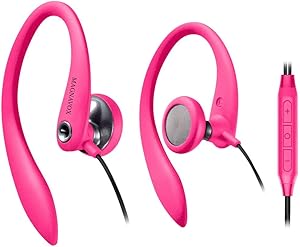Magnavox Over Ear Earbuds Wired Pink Sports Headphones