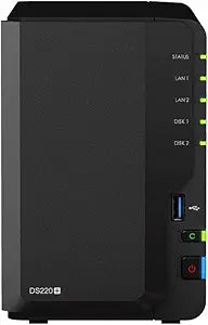 Synology DiskStation DS220+ NAS - 4TB SSD, Celeron, 6GB RAM