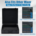 YINOSUNDAY Hard Shell Mixer Case for 16/20-Input Mixers
