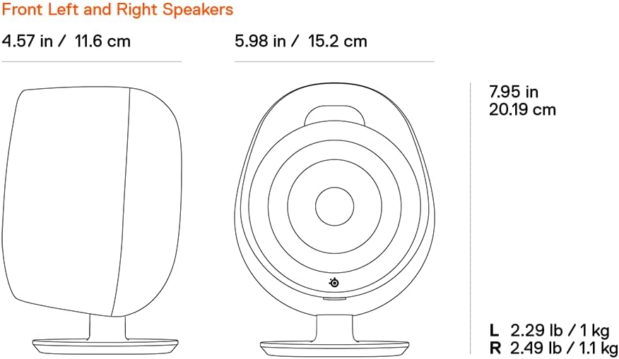 SteelSeries 61534 Arena 3 2.0 Gaming Speakers Bluetooth