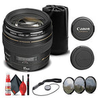 Canon 2519A003 EF 85mm f/1.8 USM Lens Bundle (Renewed)