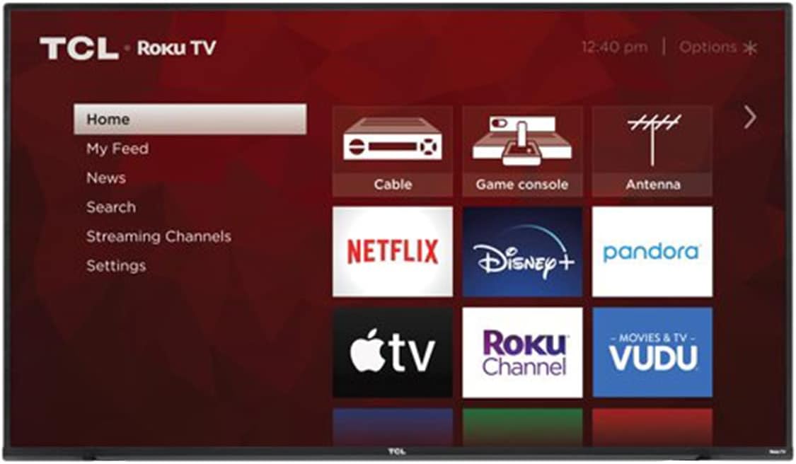 TCL 55-Inch 55S431 4K UHD HDR Smart TV - Renewed, Wall Mount