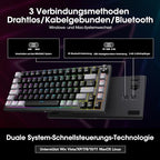 KOORUI Tri-Mode Hot-Swappable Mechanical Gaming Keyboard