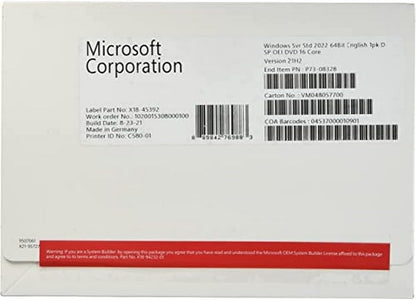 Microsoft P73-08328 Windows Server 2022 Standard 16-Core